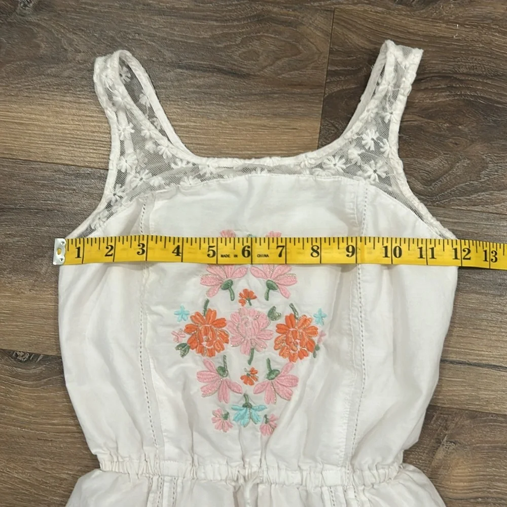 Abercrombie Girls Dress Sleeveless White Floral Boho Bohemian look embroidered - Picture 7 of 14